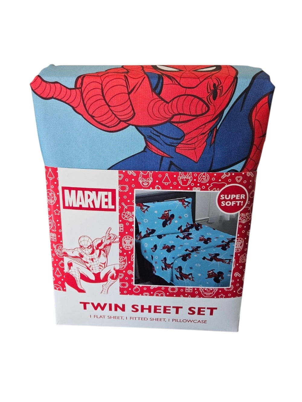 Marvel Spiderman Holiday Twin Sheet Set